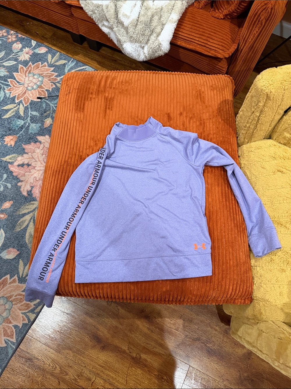 Under Armour Girls Lavender Long Sleeve Performance Pullover